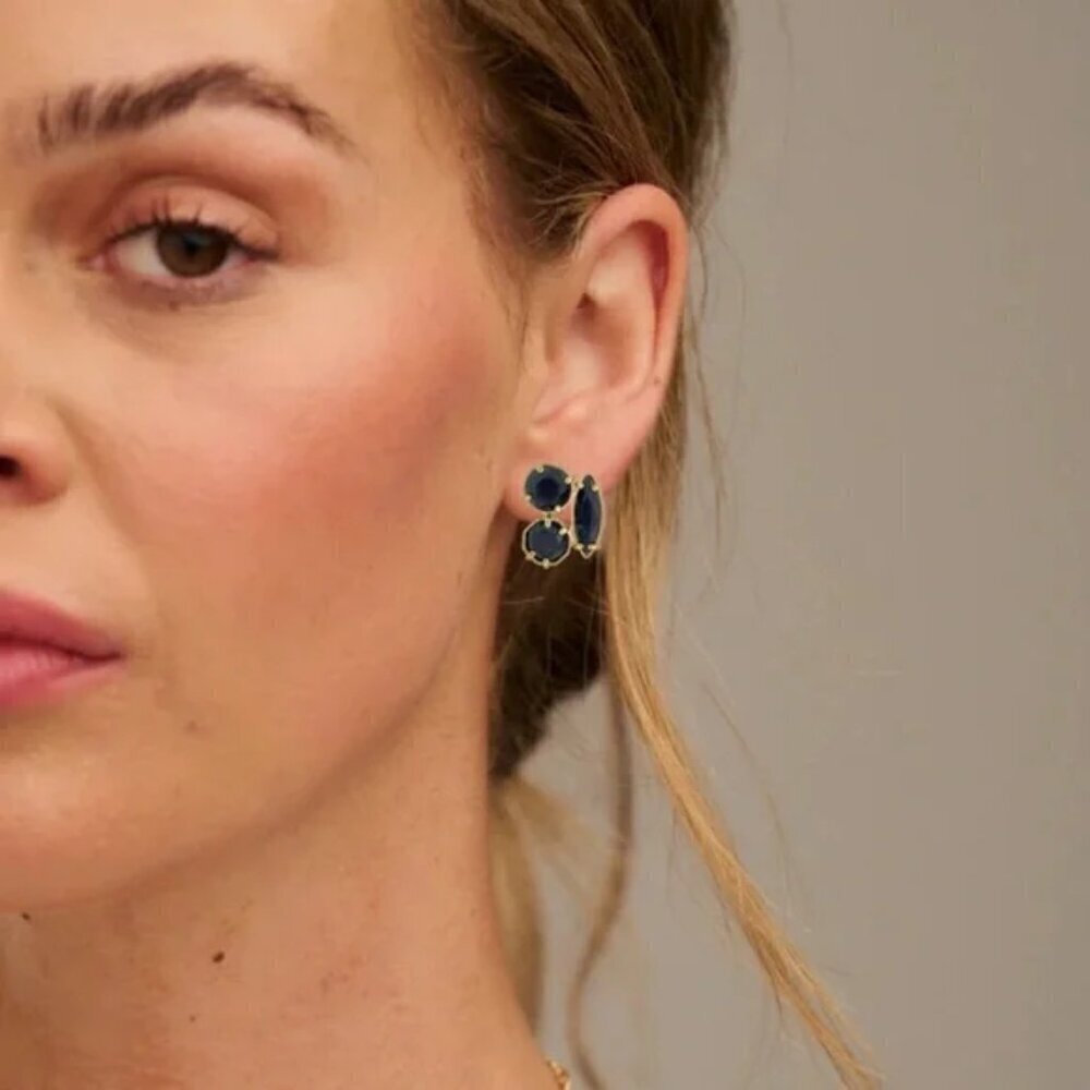 KATE SPADE • Crystal Black Cluster Earrings - Picture 2 of 5